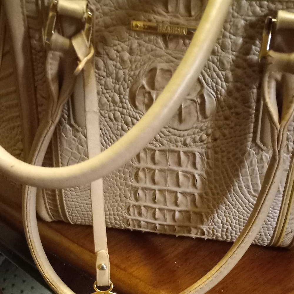 Bramin crocodile tanpink Melbourne purse newused